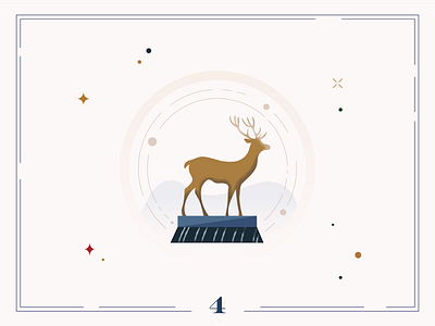 Christmas Calendar 🦌Day 4 calendar christmas christmas card design digital art illustration winter