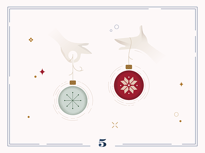Christmas Calendar 🏵Day 5 calendar christmas christmas card digital art illustration ui