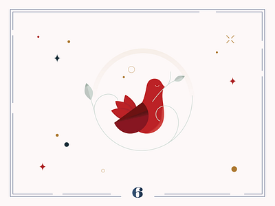 Christmas Calendar🦩Day 6 calendar christmas christmas card design digital art illustration ui winter