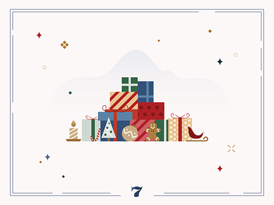 Christmas Calendar 🎁Day 7 art calendar christmas christmas card design digital art illustration ui vector winter