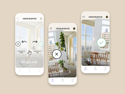 Casa Blanca Mobile App + Web App Design app design ui ux