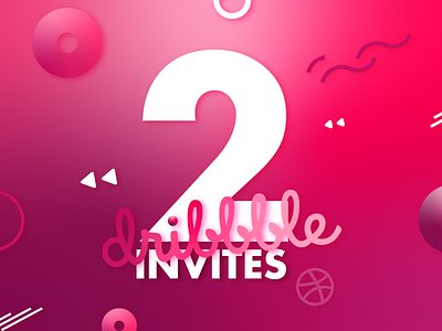 2 Dribbble Invites dribbble invites portfolio shots two