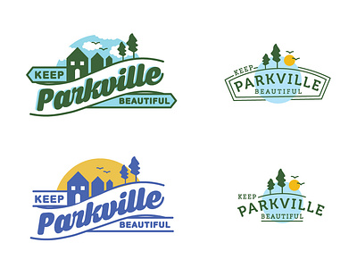Keep Parkville Beautiful Logos forest logo outdoors park silhouette town