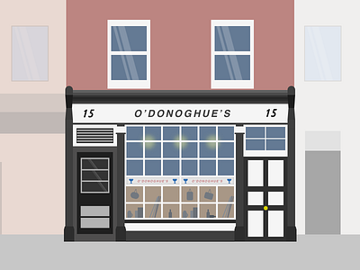 O Donogue's design dublin firstshot flat hellodribbble illustration pubs vector