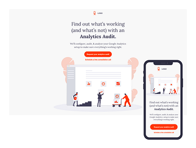 Conversion focused landing page for Analytics Audit landing page landing page design ui web design