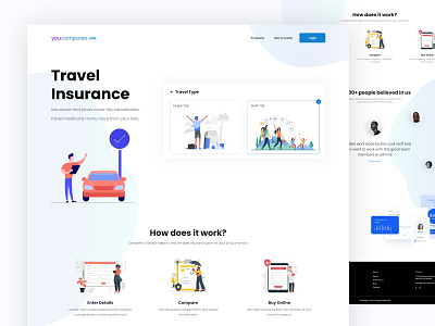 Insurance Website design graphic design illustration minimal ui ux web design website