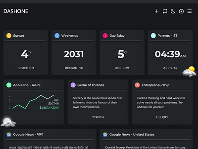 Dashboard Dark Mode