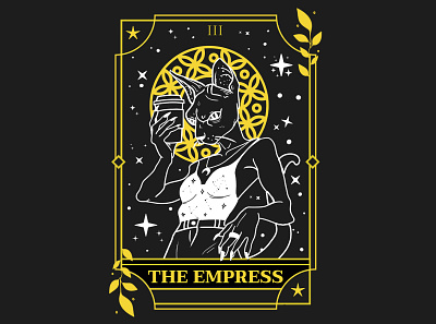 The Empress Tarot card branding character design graphic design illustration logo typography