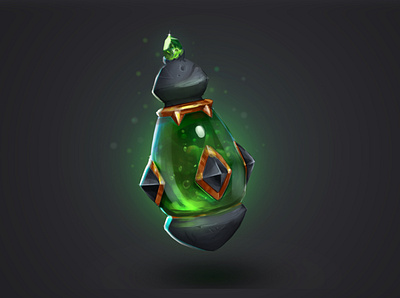 Healing potion art asset concept design game art illustration