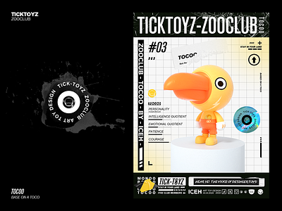 TICKTOYZ-ZOOCLUB-TOCOO bird c4d mascot