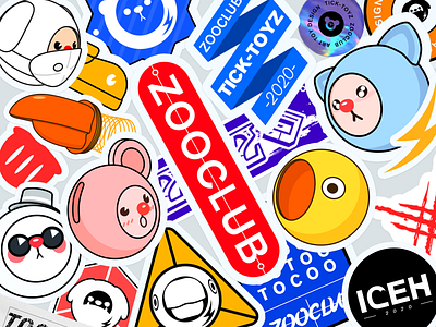 zooclub-Stickers illustration stickers