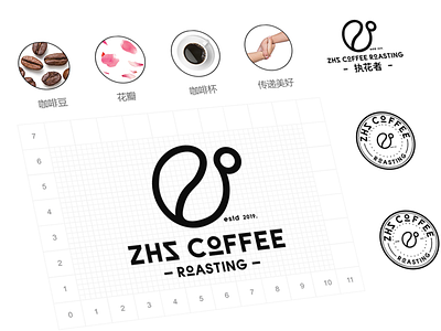 ZHZ coffee logo branding coffee design logo