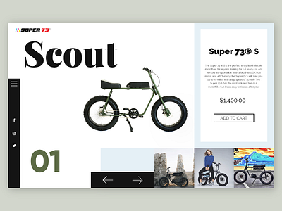 Scout Super 73 S super73 ui web design