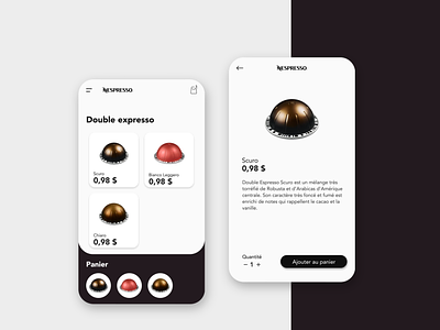 Nespresso app app app design ecommerce mobile nespresso