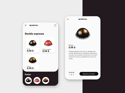 Nespresso app app app design ecommerce mobile nespresso