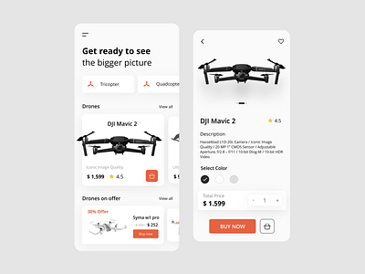 App Drone E commerce Concept app design creative design design drone ecommerce app uidesign uiux uiuxdesign webdesign