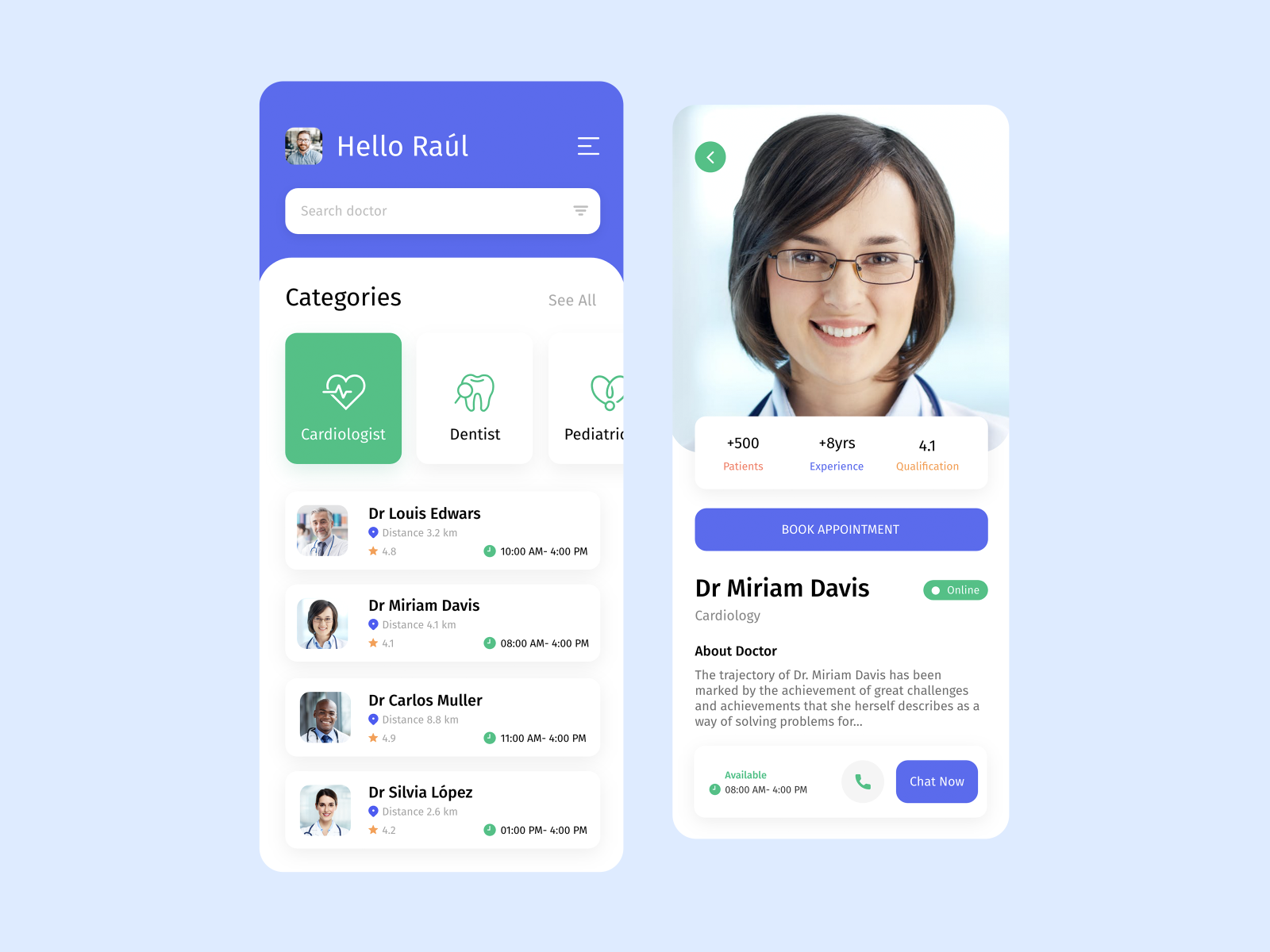 Doctor App Concept by Kevin Quino on Dribbble