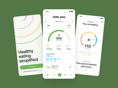 App Healthy Eating concept