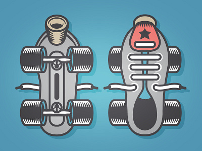 Rollerskates graphic design illustration rollerskates skates sport the blastart vector