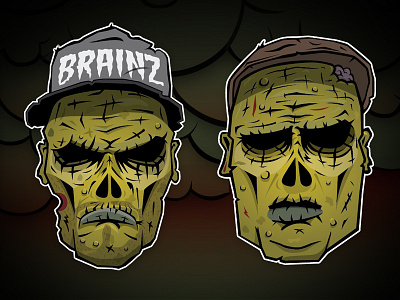 The Living Dead characters character design horror ilustration living dead the blastart vector zombie