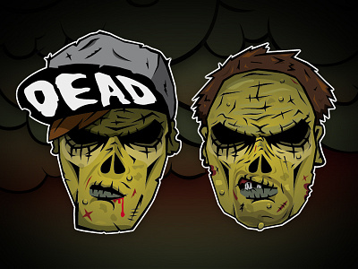 The Living Dead characters character design horror ilustration living dead the blastart vector zombie