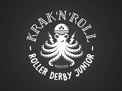 Krak'n'Roll graphic design kraknroll logo nantes roller derby