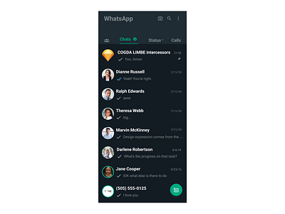 WhatsApp Chat Listing View