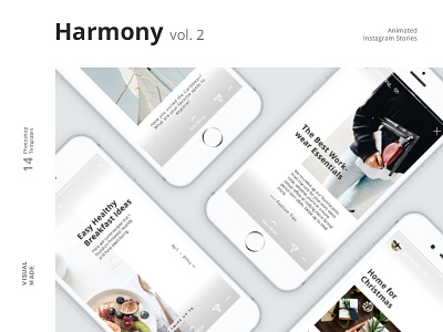 Harmony vol.2 — Animated Instagram Story Templates animated template animation branding clean ecommerce fashion influencer instagram instagram stories instagram story instagram templates lifestyle marketing kit photoshop stories photoshop template promotion promotional social media social media kit story templates