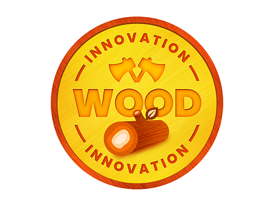 Innovation Wood logo design wood logo