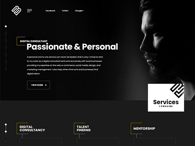 Bhambra Bland / Website Design black theme portfolio portfolio template website design