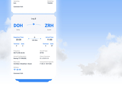 Flight ticket, flexbox css