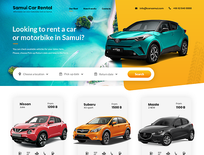 Samui car rental figma photoshop ux ux design