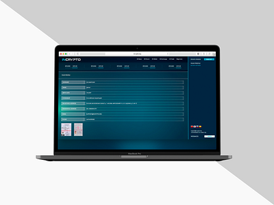 Incrypto personal info css html javascript layout psd to html ui design ux design