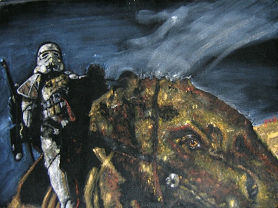 Black Velvet Stormtrooper on Dewback