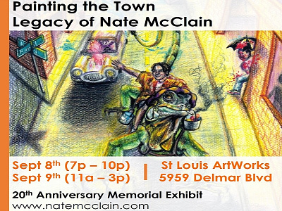 Art Exhibit Sept 8th & 9th in St. Louis MO (Postcard Design) anniversary design event exibit local art memorial missouri mo postcard st louis stl