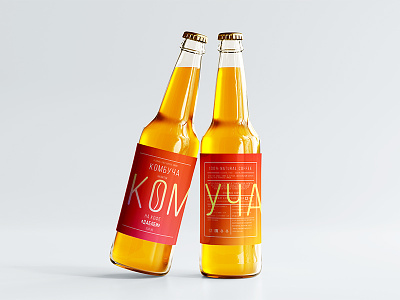 Kombucha label design brand identity branding graphic design illustration label package packaging packaging design