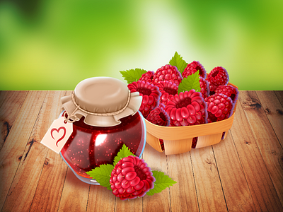 Raspberry jam - Gift for Ok.ru gift illustration ok.ru raspberry