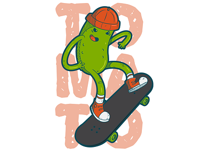 Tomato character for STATE OF SKATE cucumber skate skaterboarding tomato