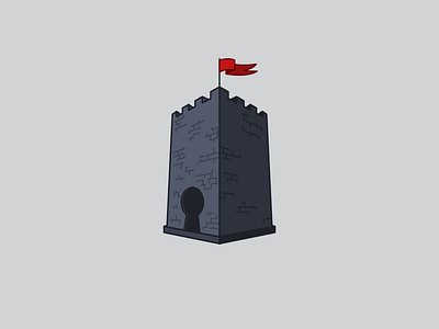 Grupo S&S castle design illustration logo logotype protect security