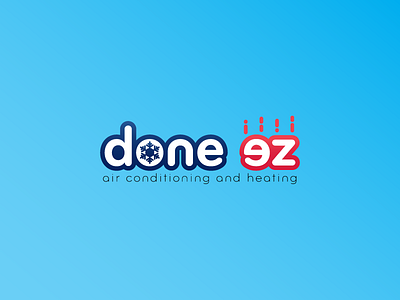 Done Ez air conditioning cold design heat hot logo logotype