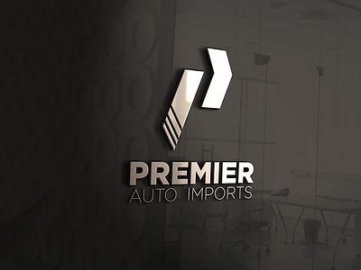 Premier Auto Imports auto car car dealer design lettermark logo logotype silver