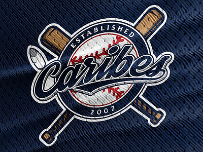 Caribes Team Logo baseball design feather logo logotype softball
