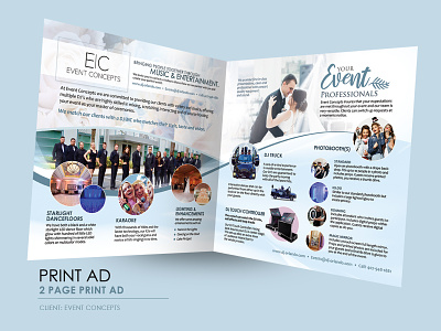 2 Page Entertainment Wedding Print Ad