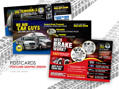 Automotive Postcard Design ad automotive branding car flyer graphic design photoshop postcard print design road truck