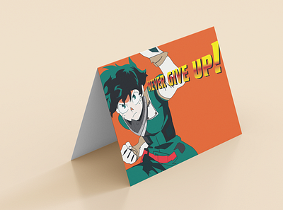 MyHeroAcademia fan art on a mockup design graphic design illustration vector