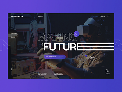 NOMINANTA behance clean desktop future minimal modern webdesign website