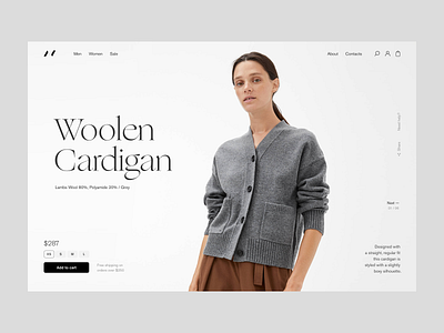 AV clean design ecommerce landing page minimal typography ui design webdesign website websites