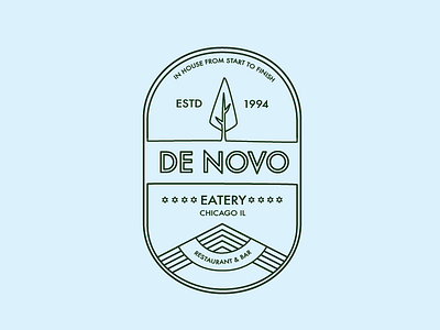 De Novo blue branding eatery green illustration logo restaurant