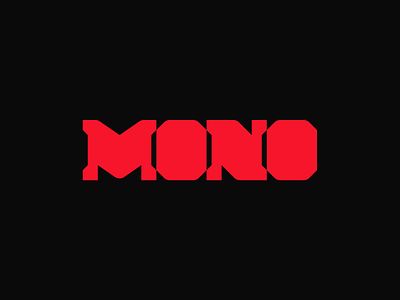 MONO band bold branding geometric identity logo logo design logotype mono negative space negative space logo type typography
