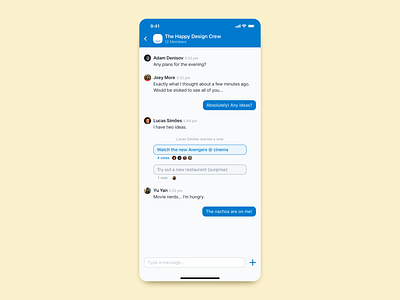 Daily UI Challenge 013 – Direct Messaging chat chat app daily ui 013 daily ui 13 daily ui challenge ios message app messaging messenger mobile vote